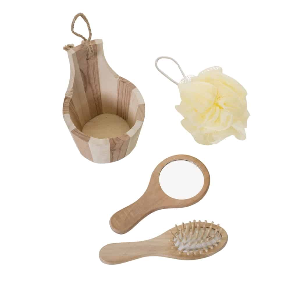 KIT BANHO ECOLÓGICO C/ 3 PÇS SPX-12382 NA COR MADEIRA - Imagem 2