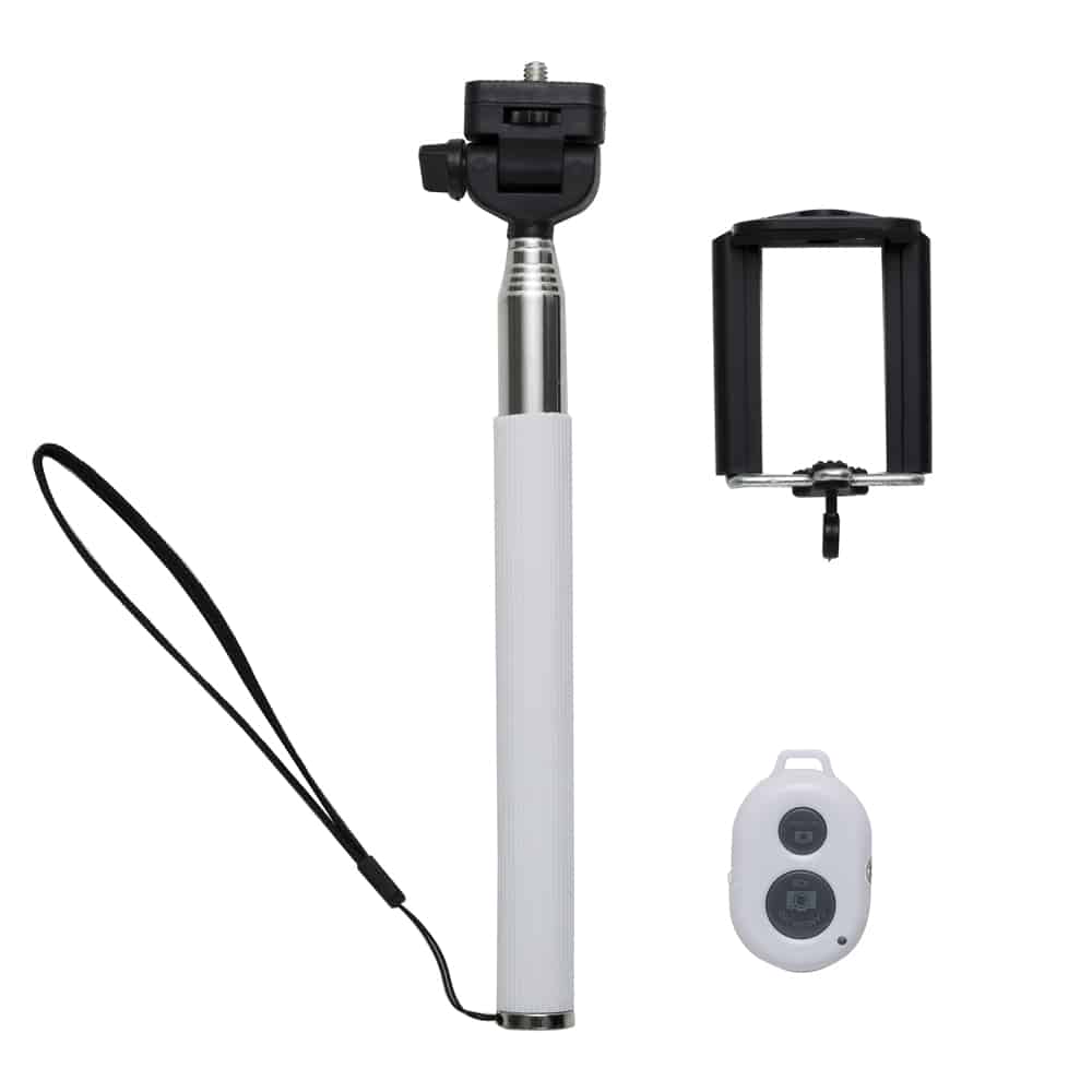 KIT SELFIE MONOPOD + CONTROLE BLUETOOTH SPX-P@12961-BCO NA COR BRANCO