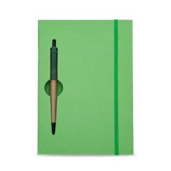 BLOCO DE ANOTAÇÕES C/ CANETA ECOLÓGICA  SPX-13005-VD NA COR VERDE