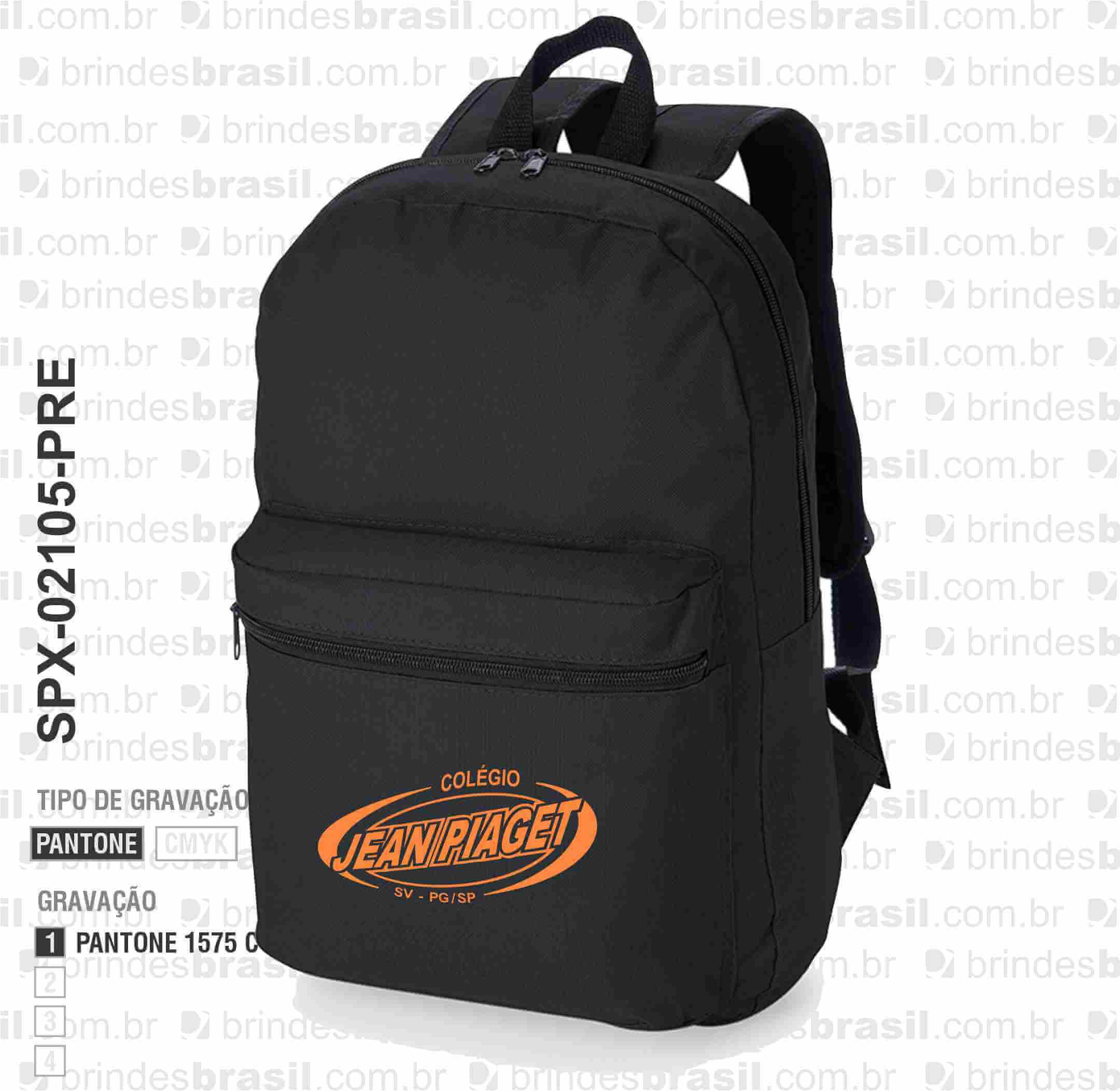 MOCHILA NYLON 17L SPX-02105-PRE NA COR PRETO - Imagem 3