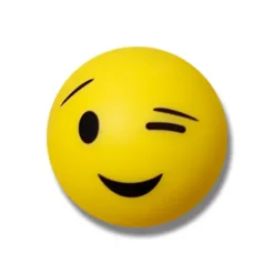 Bolinha Emborrachada Anti-stress Promocional redonda 1 cor de gravação / 2 lado amarelo