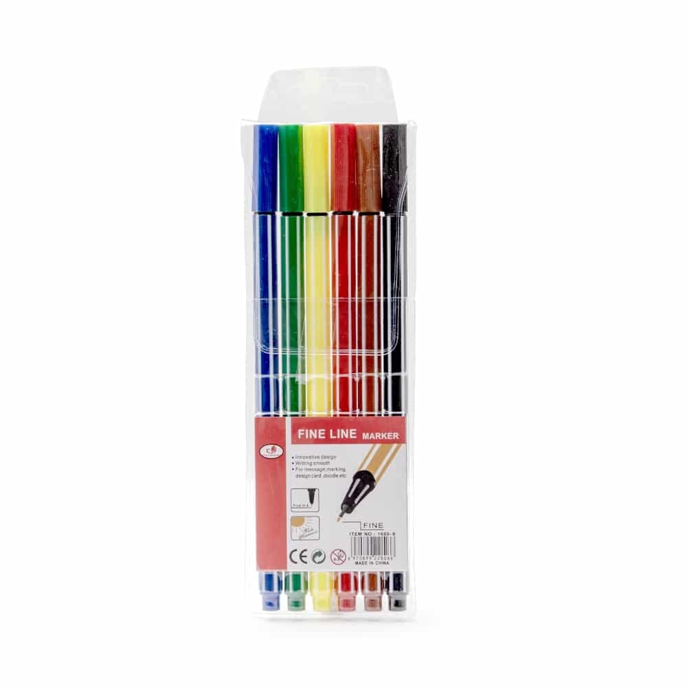 KIT CANETINHAS COLORIDAS C/ 6 SPX-P@1688-6 NA COR AMARELO