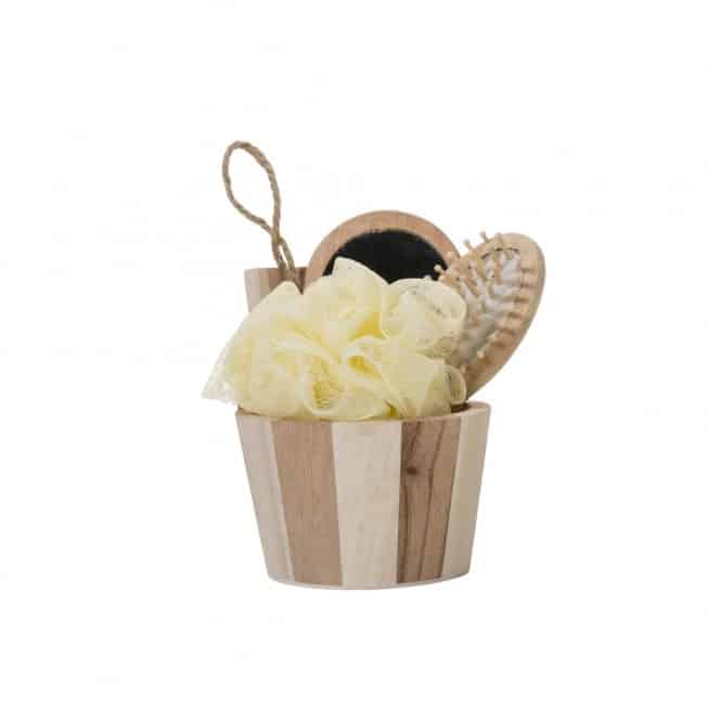 KIT BANHO ECOLÓGICO C/ 3 PÇS SPX-12382 NA COR MADEIRA