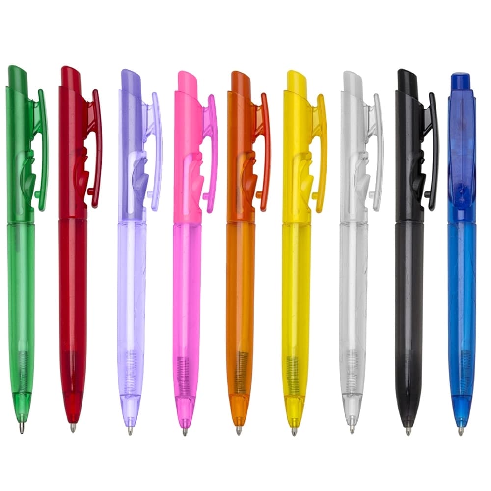 CANETA PLÁSTICA TRANSLUCIDA SPX-01097T-ROX NA COR ROXO - Imagem 2