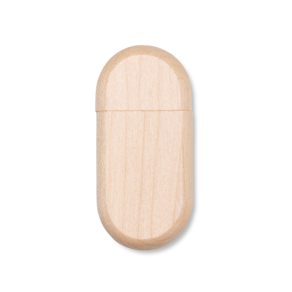 PEN DRIVE ECOLÓGICO OVAL 8GB SPX-053-8GB-MAD NA COR MADEIRA