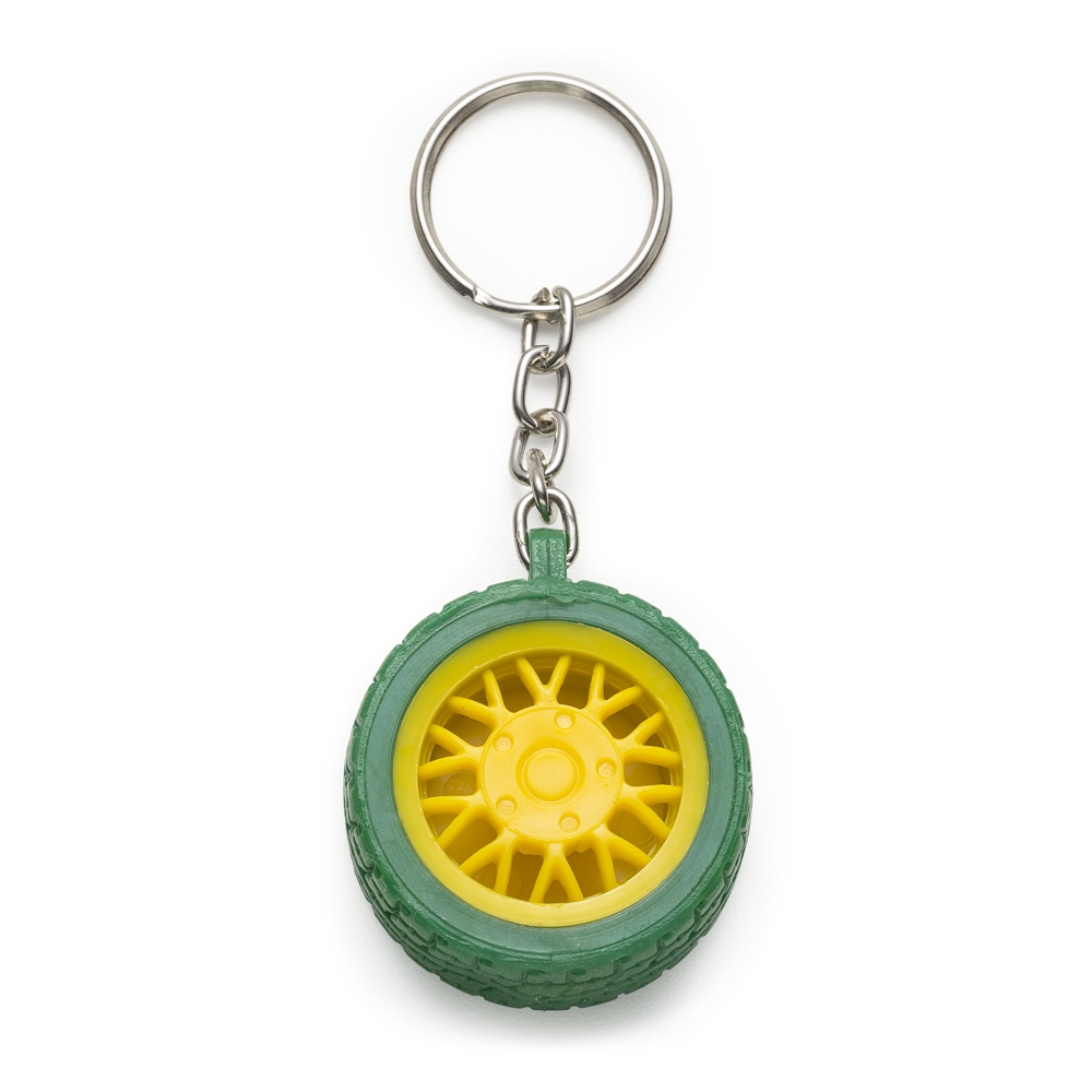 CHAVEIRO FORMATO PNEU  SPX-10123-AMA/VD NA COR AMARELO