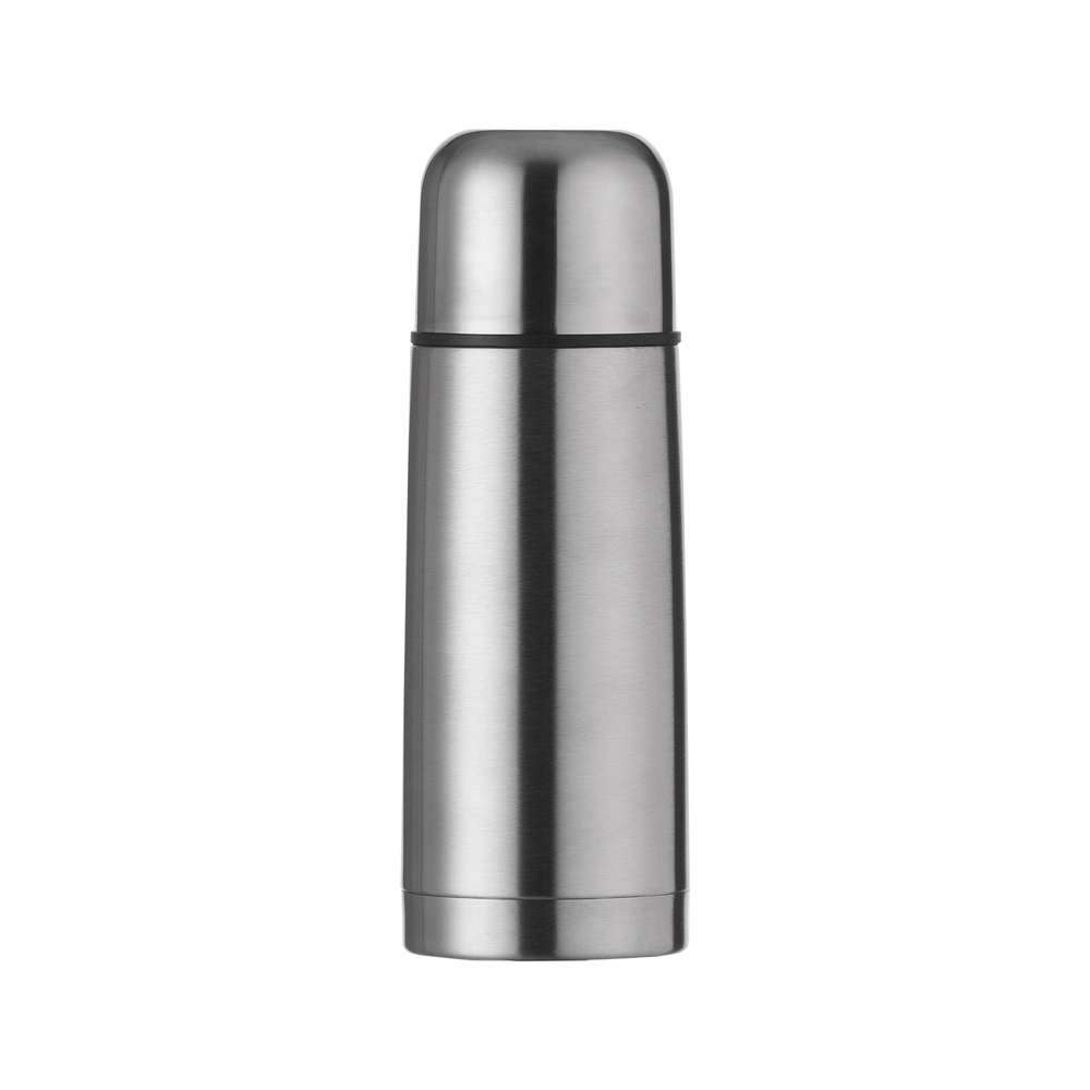 GARRAFA TÉRMICA INOX 350ML C/ CAPA SPX-01115-PRE NA COR PRATA
