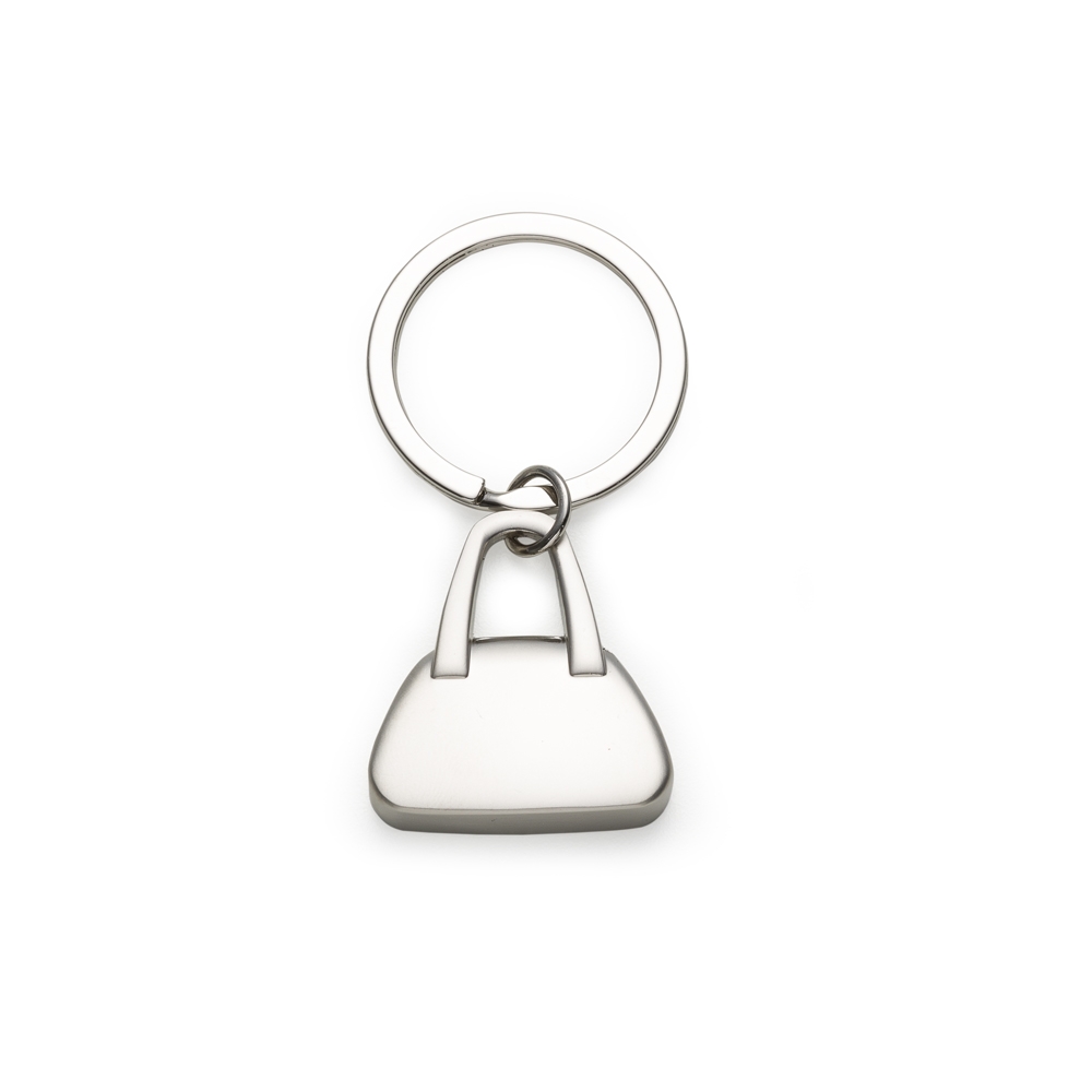CHAVEIRO METAL FORMATO BOLSA SPX-11944-PRA NA COR PRATA