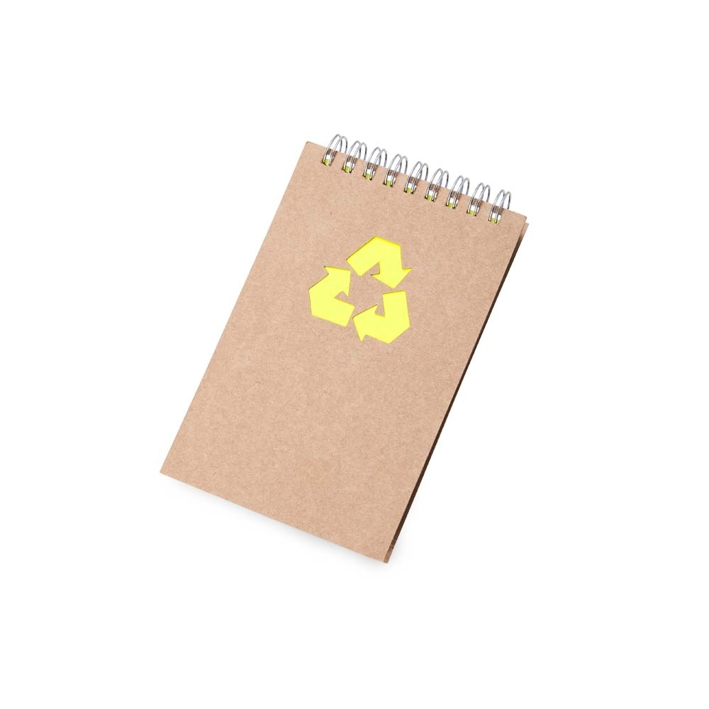 BLOCO DE ANOTAÇÕES ECOLÓGICO SPX-14819-AMF NA COR AMARELO