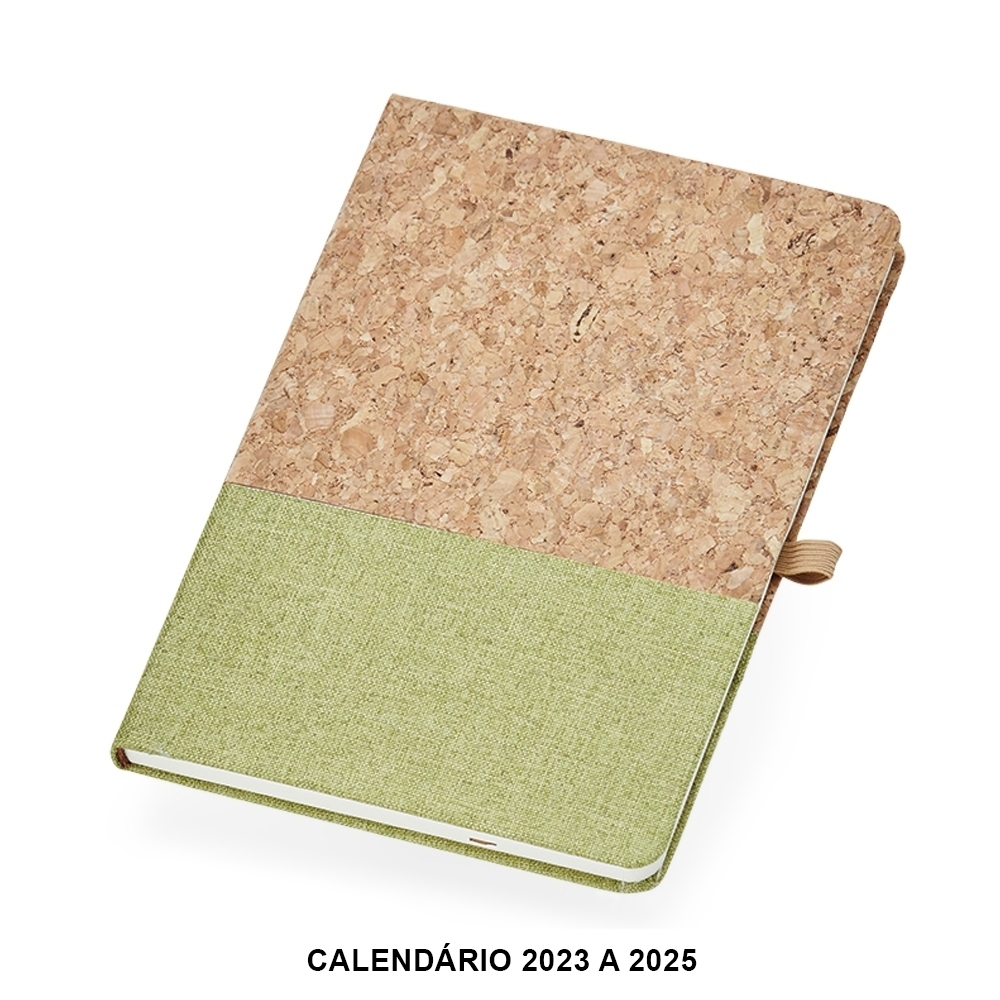 CADERNETA A5 CORTIÇA SPX-18112-VD NA COR BEGE