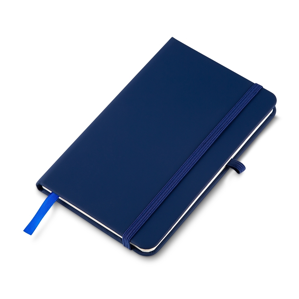 CADERNETA EMBORRACHADA COM PORTA CANETA SPX-14091-AZE NA COR AZUL