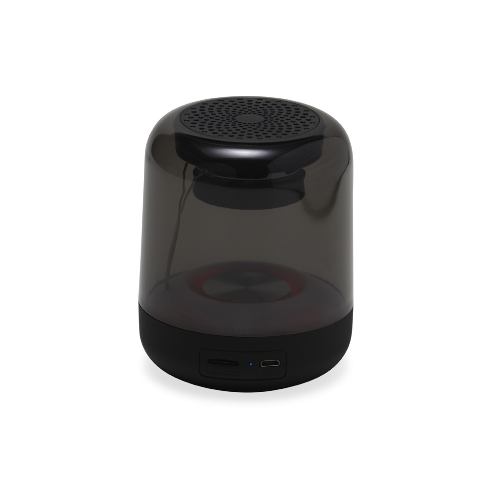 CAIXINHA DE SOM C/ EFEITO DE LUZ SPX-05039-PRE NA COR PRETO