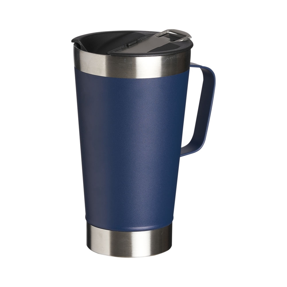 CANECA TÉRMICA 500ML *LISA C/ ABRIDOR SPX-04082L-AZE NA COR AZUL