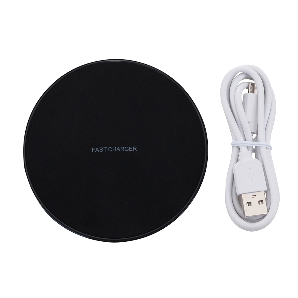 CARREGADOR RÁPIDO DE INDUÇÃO REDONDO SPX-18565-PRE NA COR PRETO