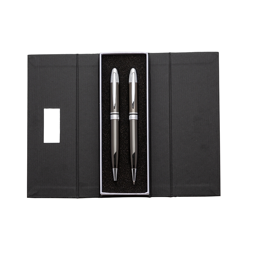 CONJUNTO CANETA E LAPISEIRA SPX-180PAR-CIN NA COR CINZA
