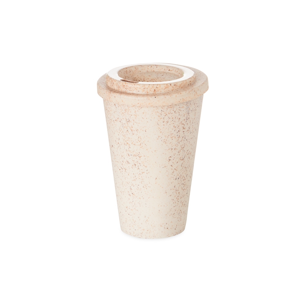COPO FIBRA DE MADEIRA 400ML SPX-14883-BEG NA COR BEGE