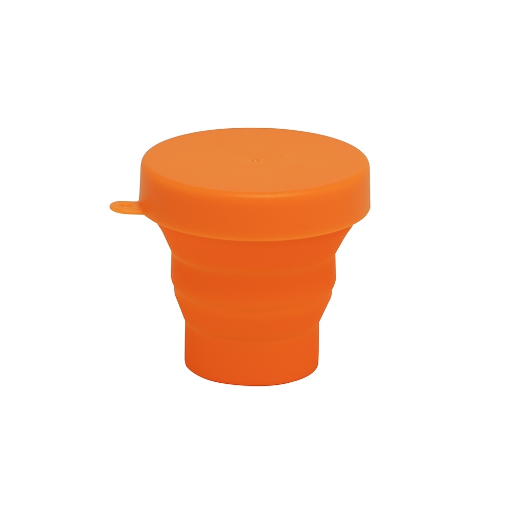 COPO RETRÁTIL DE SILICONE 150ML SPX-18636-LAR NA COR LARANJA