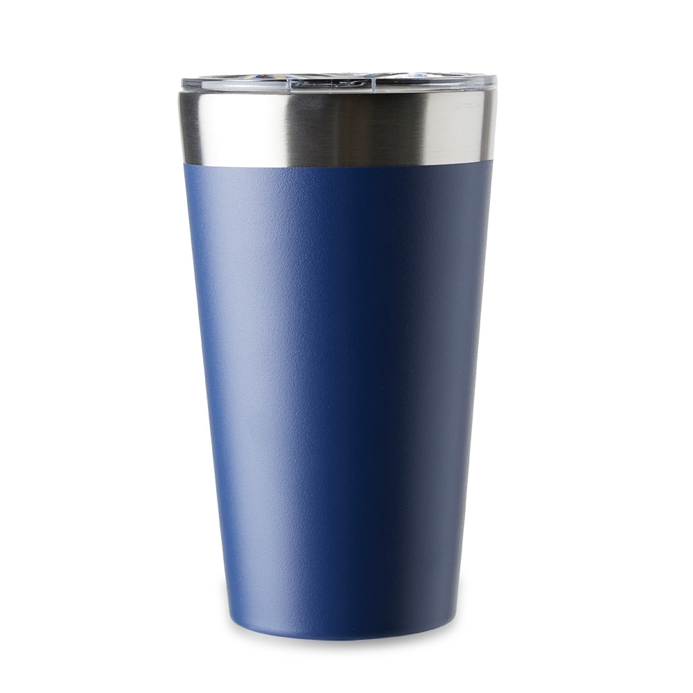 COPO TÉRMICO DE INOX 473ML C/ TAMPA SPX-04080B-AZU NA COR AZUL