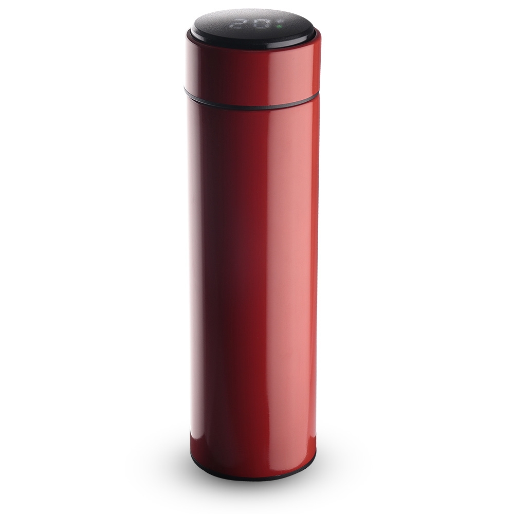 GARRAFA EM AÇO INOX PAREDE DUPLA 450ML SPX-14644-VM NA COR VERMELHO
