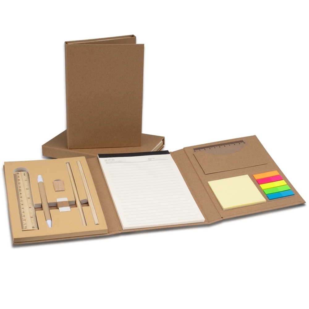KIT BLOCO DE ANOTAÇÕES ECOLÓGICO SPX-18708-KRA NA COR KRAFT