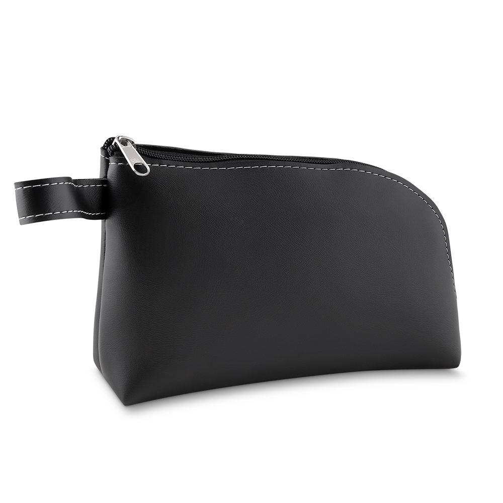 NECESSAIRE DE COURO SINTÉTICO SPX-14573-PRE NA COR PRETO