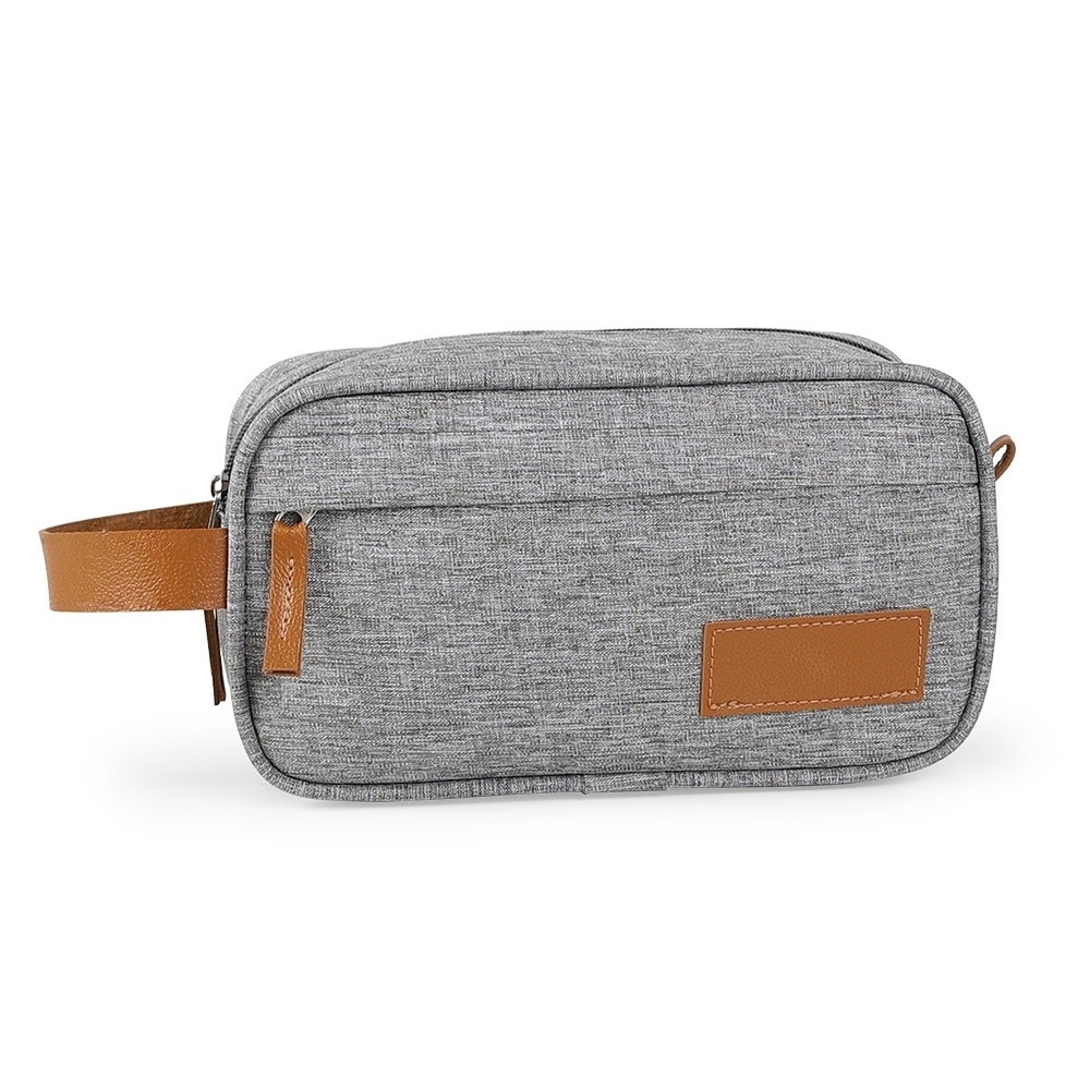 NECESSAIRE DE POLIÉSTER SPX-14937-CZC/MAR NA COR PRATA