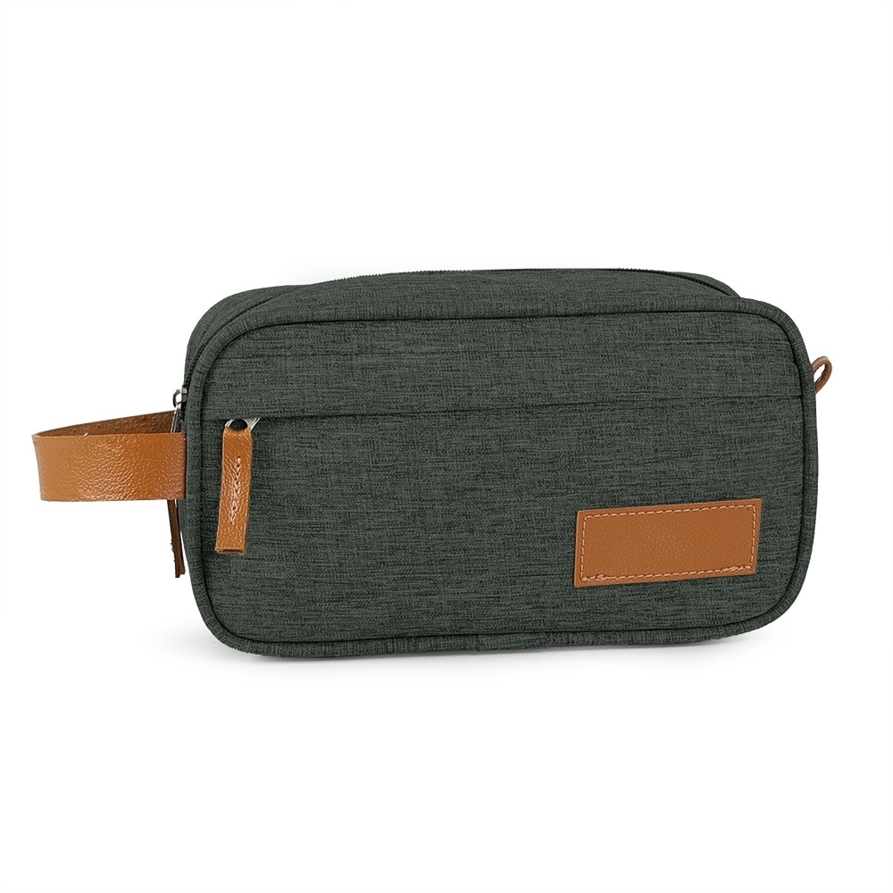 NECESSAIRE DE POLIÉSTER SPX-14937-CZE/MAR NA COR PRATA