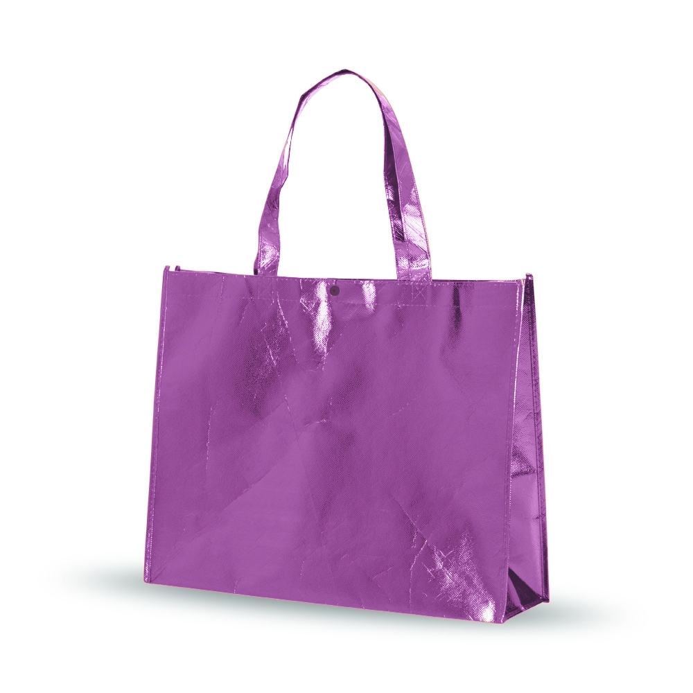 SACOLA EM TNT REVESTIDA C/ PLASTICO SPX-18537P-ROX NA COR ROXO