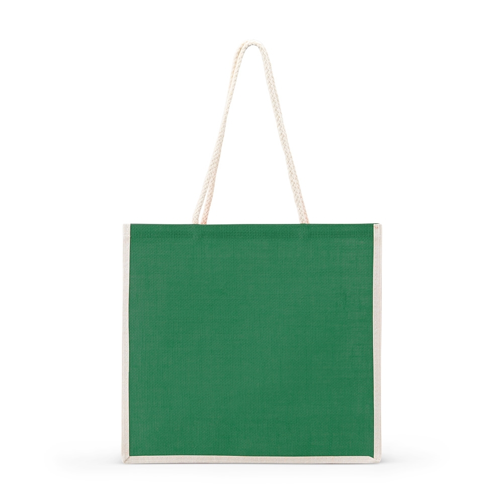 SACOLA DE JUTA SPX-18843-VD NA COR VERDE