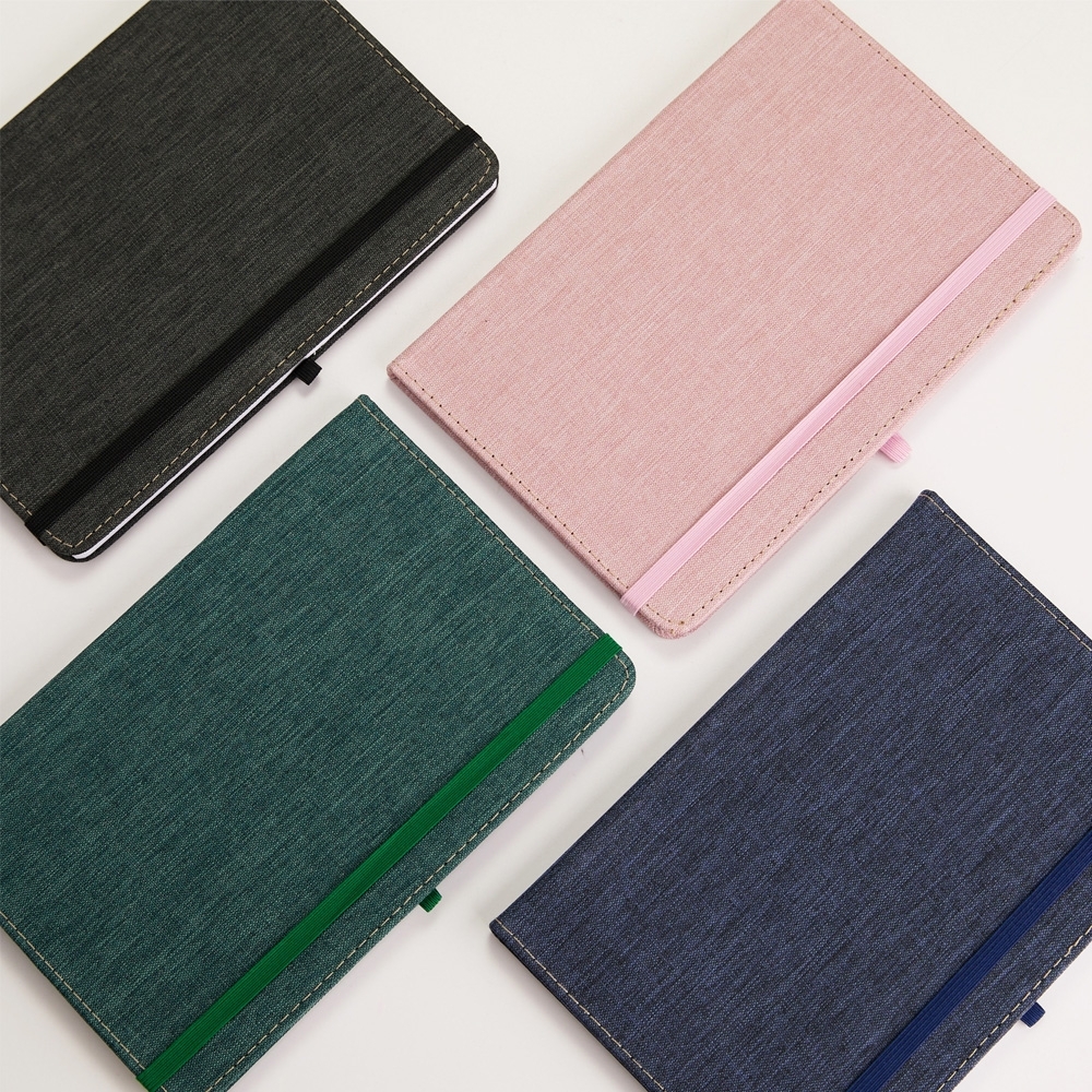 CADERNETA EM LINHO SPX-15314-CZC NA COR CINZA