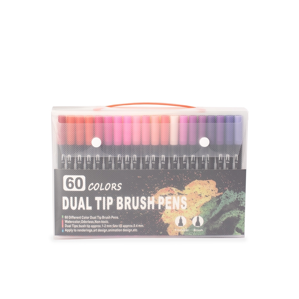 KIT CANETINHAS PONTA DUPLA 60 CORES SPX-08332B-60-COL NA COR COLORIDO