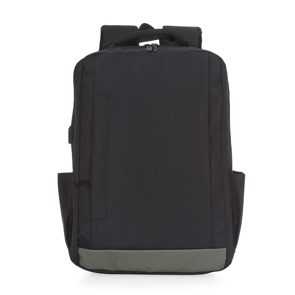 MOCHILA DE NYLON USB 21L SPX-03034-PRE/CIN NA COR PRETO