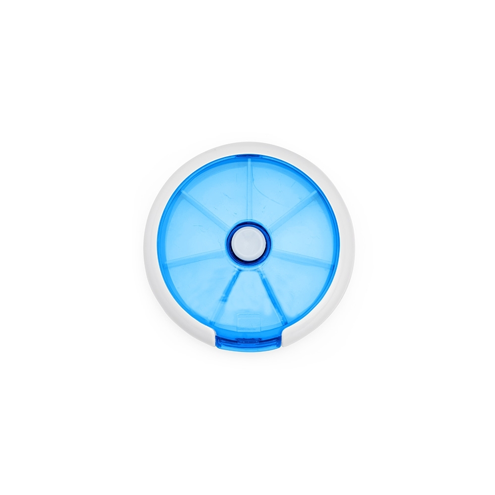 PORTA-COMPRIMIDOS PLÁSTICO SPX-08283-BCO/AZU NA COR BRANCO