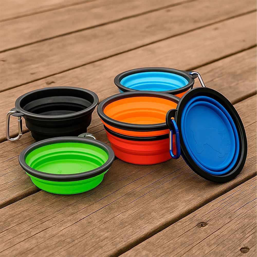 TIGELA PARA PET RETRÁTIL 350ML SPX-09124-LAR NA COR LARANJA