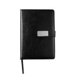 CADERNETA COURO SINTÉTICO SPX-15404-PRE/PRE NA COR PRETO