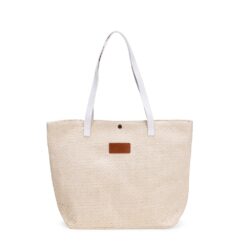 BOLSA PALHA TRANÇADA SPX-09177-BEG NA COR BRANCO