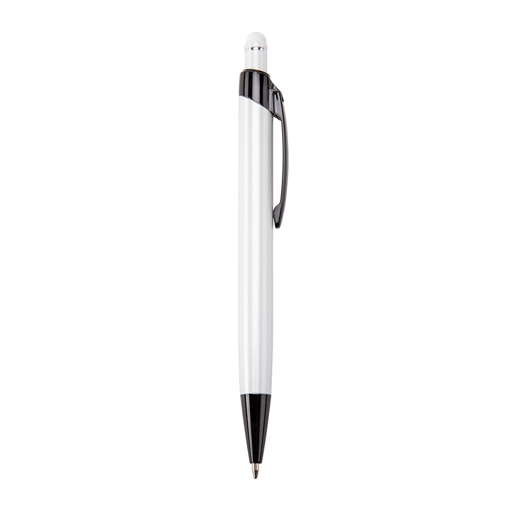 CANETA METAL TOUCH SPX-06076TD-BCO/PRE NA COR BRANCO