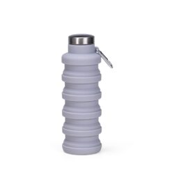GARRAFA RETRÁTIL SILICONE 500ML SPX-19169-CIN NA COR CINZA