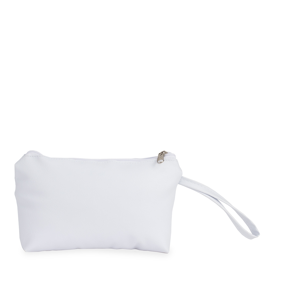 NÉCESSAIRE COURO SINTÉTICO SPX-15116A-BCO NA COR BRANCO