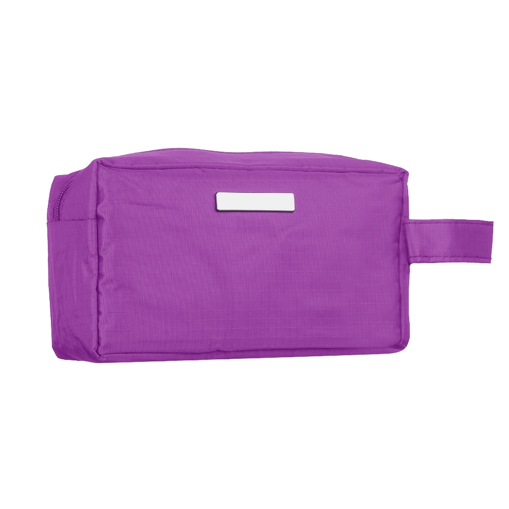 NECESSAIRE PVC IMPERMEÁVEL C/ PLAQUINHA SPX-01228P-RXC NA COR ROXO